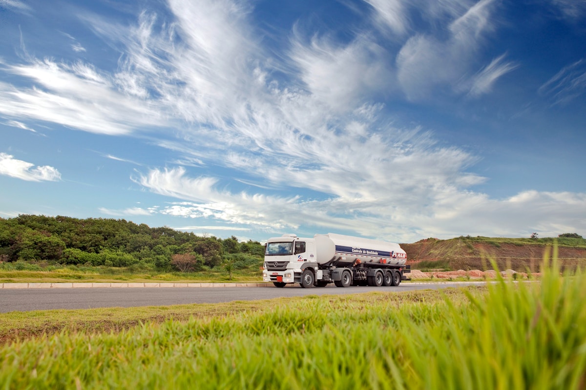 Fuel tanker on open road — commercial fleet supply